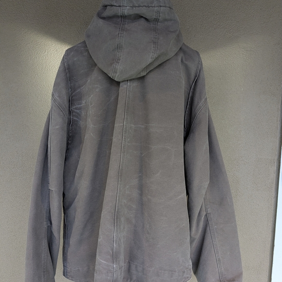 Carhartt Light Brown Hooded Jacket with Fleece Lining - Picture 3 of 3